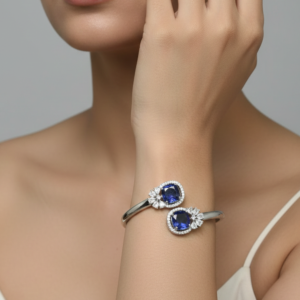 Jewel Wala Purple A.D Rhodium Plated Bracelet