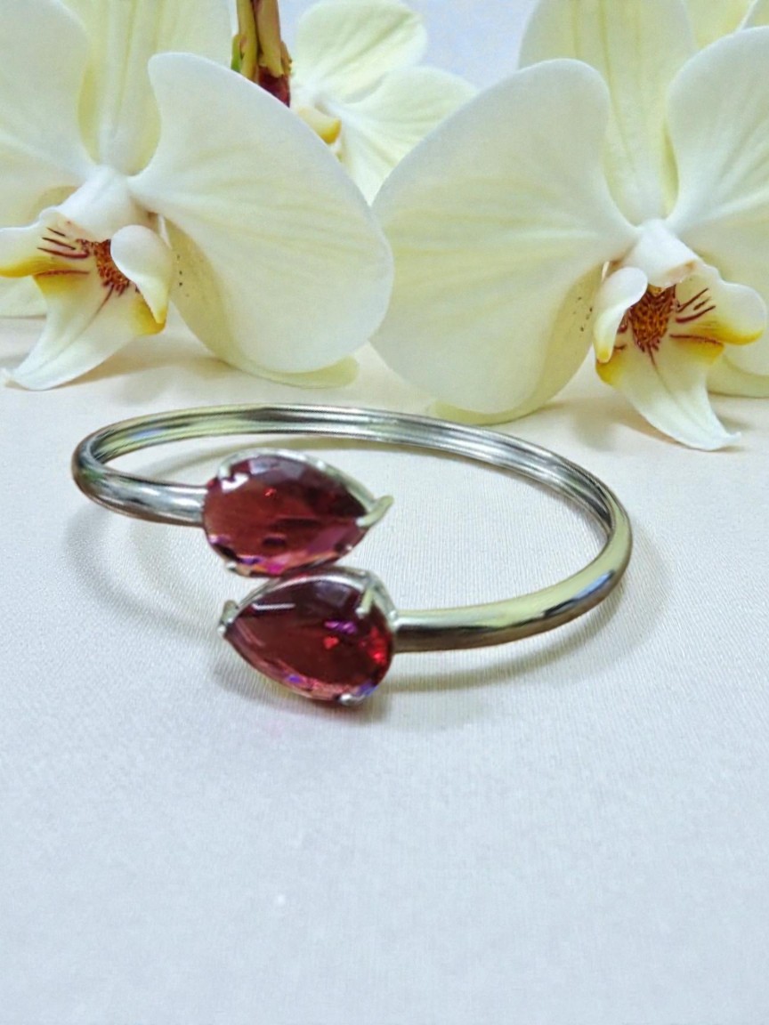 Jewel Wala Elegant American Diamond Rhodium Plated Bracelet - Image 3